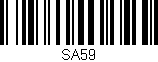 Código de barras (EAN, GTIN, SKU, ISBN): 'SA59'