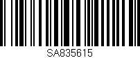 Código de barras (EAN, GTIN, SKU, ISBN): 'SA835615'