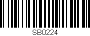 Código de barras (EAN, GTIN, SKU, ISBN): 'SB0224'