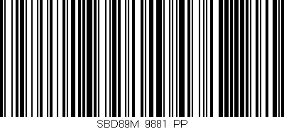 Código de barras (EAN, GTIN, SKU, ISBN): 'SBD89M_9881_PP'