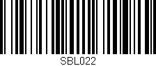 Código de barras (EAN, GTIN, SKU, ISBN): 'SBL022'