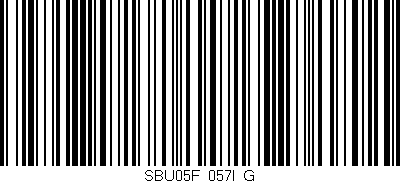 Código de barras (EAN, GTIN, SKU, ISBN): 'SBU05F_057I_G'