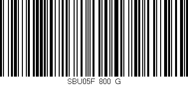 Código de barras (EAN, GTIN, SKU, ISBN): 'SBU05F_800_G'