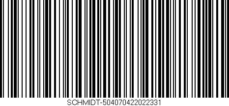 Código de barras (EAN, GTIN, SKU, ISBN): 'SCHMIDT-504070422022331'