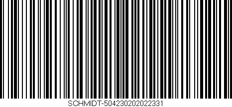 Código de barras (EAN, GTIN, SKU, ISBN): 'SCHMIDT-504230202022331'