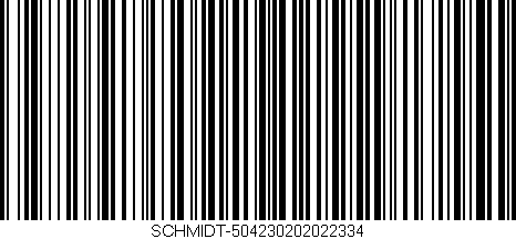 Código de barras (EAN, GTIN, SKU, ISBN): 'SCHMIDT-504230202022334'