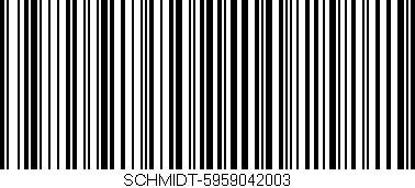 Código de barras (EAN, GTIN, SKU, ISBN): 'SCHMIDT-5959042003'