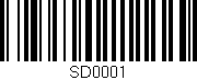 Código de barras (EAN, GTIN, SKU, ISBN): 'SD0001'