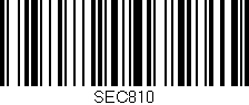 Código de barras (EAN, GTIN, SKU, ISBN): 'SEC810'