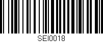 Código de barras (EAN, GTIN, SKU, ISBN): 'SEI0018'
