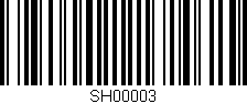 Código de barras (EAN, GTIN, SKU, ISBN): 'SH00003'