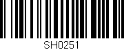 Código de barras (EAN, GTIN, SKU, ISBN): 'SH0251'
