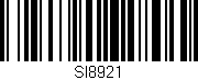 Código de barras (EAN, GTIN, SKU, ISBN): 'SI8921'