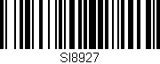 Código de barras (EAN, GTIN, SKU, ISBN): 'SI8927'