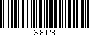 Código de barras (EAN, GTIN, SKU, ISBN): 'SI8928'