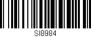 Código de barras (EAN, GTIN, SKU, ISBN): 'SI8984'