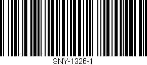 Código de barras (EAN, GTIN, SKU, ISBN): 'SNY-1326-1'