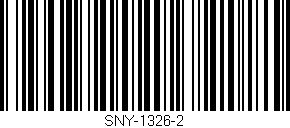 Código de barras (EAN, GTIN, SKU, ISBN): 'SNY-1326-2'