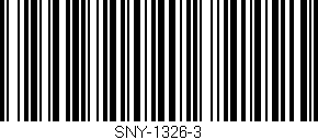 Código de barras (EAN, GTIN, SKU, ISBN): 'SNY-1326-3'