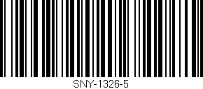 Código de barras (EAN, GTIN, SKU, ISBN): 'SNY-1326-5'