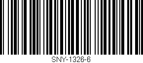 Código de barras (EAN, GTIN, SKU, ISBN): 'SNY-1326-6'