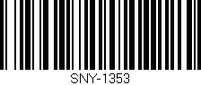 Código de barras (EAN, GTIN, SKU, ISBN): 'SNY-1353'