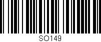 Código de barras (EAN, GTIN, SKU, ISBN): 'SO149'