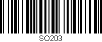 Código de barras (EAN, GTIN, SKU, ISBN): 'SO203'