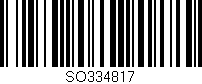Código de barras (EAN, GTIN, SKU, ISBN): 'SO334817'