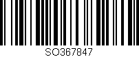 Código de barras (EAN, GTIN, SKU, ISBN): 'SO367847'