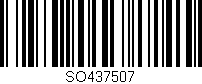 Código de barras (EAN, GTIN, SKU, ISBN): 'SO437507'