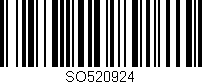 Código de barras (EAN, GTIN, SKU, ISBN): 'SO520924'
