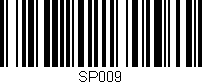 Código de barras (EAN, GTIN, SKU, ISBN): 'SP009'