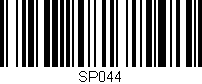 Código de barras (EAN, GTIN, SKU, ISBN): 'SP044'