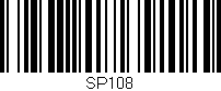 Código de barras (EAN, GTIN, SKU, ISBN): 'SP108'