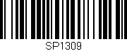 Código de barras (EAN, GTIN, SKU, ISBN): 'SP1309'