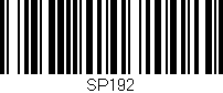 Código de barras (EAN, GTIN, SKU, ISBN): 'SP192'