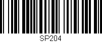 Código de barras (EAN, GTIN, SKU, ISBN): 'SP204'