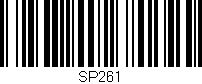 Código de barras (EAN, GTIN, SKU, ISBN): 'SP261'