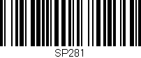 Código de barras (EAN, GTIN, SKU, ISBN): 'SP281'