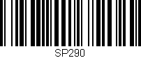 Código de barras (EAN, GTIN, SKU, ISBN): 'SP290'