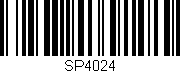 Código de barras (EAN, GTIN, SKU, ISBN): 'SP4024'