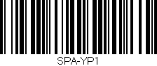 Código de barras (EAN, GTIN, SKU, ISBN): 'SPA-YP1'