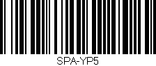 Código de barras (EAN, GTIN, SKU, ISBN): 'SPA-YP5'