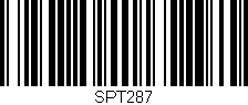 Código de barras (EAN, GTIN, SKU, ISBN): 'SPT287'