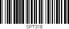 Código de barras (EAN, GTIN, SKU, ISBN): 'SPT318'