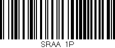 Código de barras (EAN, GTIN, SKU, ISBN): 'SRAA/1P'