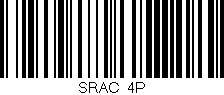 Código de barras (EAN, GTIN, SKU, ISBN): 'SRAC/4P'