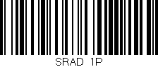 Código de barras (EAN, GTIN, SKU, ISBN): 'SRAD/1P'
