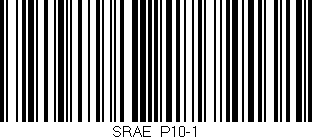 Código de barras (EAN, GTIN, SKU, ISBN): 'SRAE/P10-1'